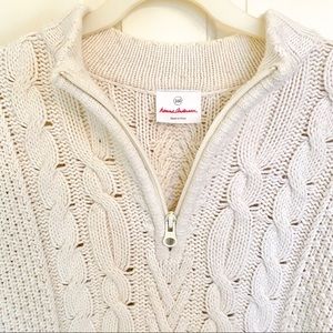 Hanna Andersson Boys Cable Knit 1/4 Zip Sweater